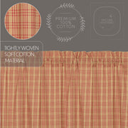 Sawyer Mill Red Plaid Swag Set of 2 36x36x16