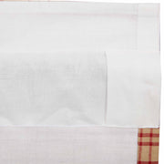 Sawyer Mill Red Chambray Solid Panel with Attached Patchwork Valance Set of 2 84x40