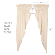 Simple Life Flax Natural Prairie Long Panel Set of 2 84x36x18