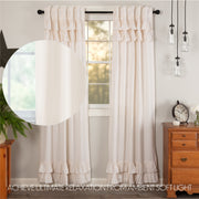 Simple Life Flax Antique White Ruffled Panel Set of 2 84x40