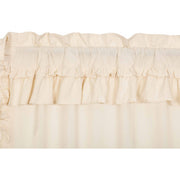 Muslin Ruffled Unbleached Natural Prairie Swag Set of 2 36x36x18