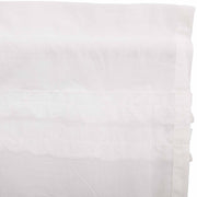 White Ruffled Sheer Petticoat Short Panel Set of 2 63x36