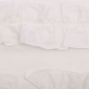 White Ruffled Sheer Petticoat Short Panel Set of 2 63x36