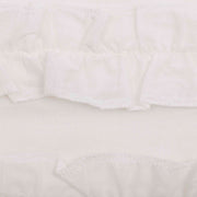 White Ruffled Sheer Petticoat Prairie Short Panel Set of 2 63x36x18