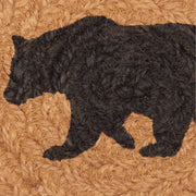 Wyatt Stenciled Bear Jute Coaster Set of 6