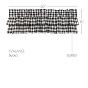 Annie Buffalo Black Check Ruffled Valance 16x60