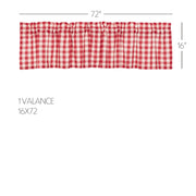 Annie Buffalo Red Check Valance 16x72