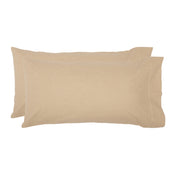Burlap Vintage King Pillow Case Set of 2 21x40