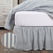 Sawyer Mill Blue Ticking Stripe Twin Bed Skirt 39x76x16