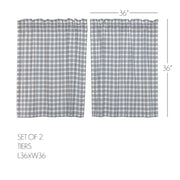 Sawyer Mill Blue Plaid Tier Set of 2 L36xW36