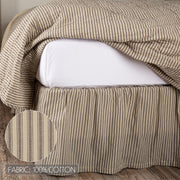 Sawyer Mill Charcoal Ticking Stripe Queen Bed Skirt 60x80x16
