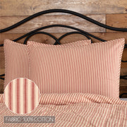 Sawyer Mill Red Ticking Stripe Standard Sham 21x27