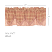 Sawyer Mill Red Valance Layered 20x60