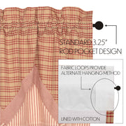 Sawyer Mill Red Valance Layered 20x60