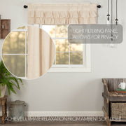 Simple Life Flax Natural Ruffled Valance 16x60