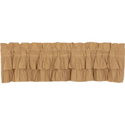 Simple Life Flax Khaki Ruffled Valance 16x72