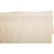 Muslin Ruffled Unbleached Natural Valance 16x60