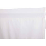 Muslin Ruffled Bleached White Valance 16x60