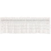 White Ruffled Sheer Petticoat Valance 16x72