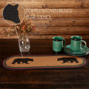 Wyatt Stenciled Bear Jute Runner 8x24