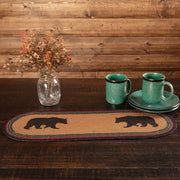 Wyatt Stenciled Bear Jute Runner 8x24