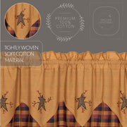 Heritage Farms Primitive Star and Pip Valance Layered 20x72