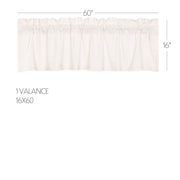 Simple Life Flax Antique White Valance 16x60