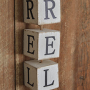 Relax Wood Block Wall Garland