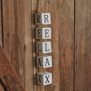 Relax Wood Block Wall Garland