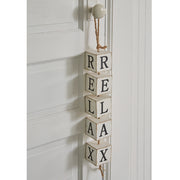 Relax Wood Block Wall Garland