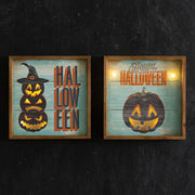 Lighted Jack-O'-Lanterns Wall Sign