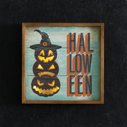 Lighted Jack-O'-Lanterns Wall Sign