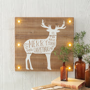 Merry Little Christmas Country Reindeer Sign