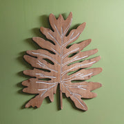 Split Leaf Philodendron Wood Wall Decor