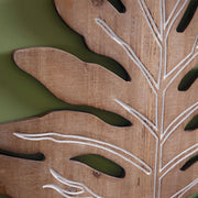 Split Leaf Philodendron Wood Wall Decor