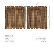 Cedar Ridge Tier Scalloped Set of 2 24x36