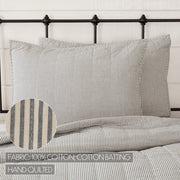 Hatteras Seersucker Blue Ticking Stripe Standard Sham 21x27