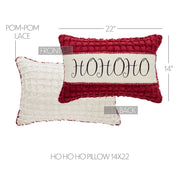 Kringle Chenille Ho Ho Ho Pillow 14x22