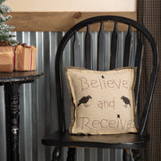 Kettle Grove Believe and Receive Pillow 12x12