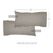 Ashmont Ticking Stripe King Pillow Case Set of 2 21x40