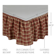 Beckham Plaid King Bed Skirt 78x80x16