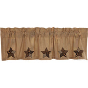 Farmhouse Star Applique Valance 16x60