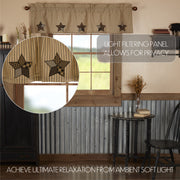 Farmhouse Star Applique Valance 16x72