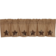 Farmhouse Star Applique Valance 16x72