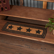 Farmhouse Jute Stair Tread Stencil Stars Rect Latex 8.5x27