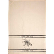 Sawyer Mill Charcoal Plow & Corn Muslin Unbleached Natural Tea Towel Set of 2 19x28