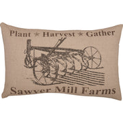 Sawyer Mill Charcoal Plow Pillow 14x22