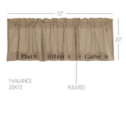 Sawyer Mill Charcoal Gather Valance 20x72