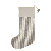 Sawyer Mill Charcoal Ticking Stripe Stocking 12x20