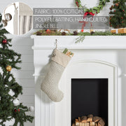 Sawyer Mill Charcoal Ticking Stripe Stocking 12x20